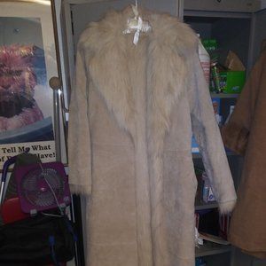 fur/leather jacket long